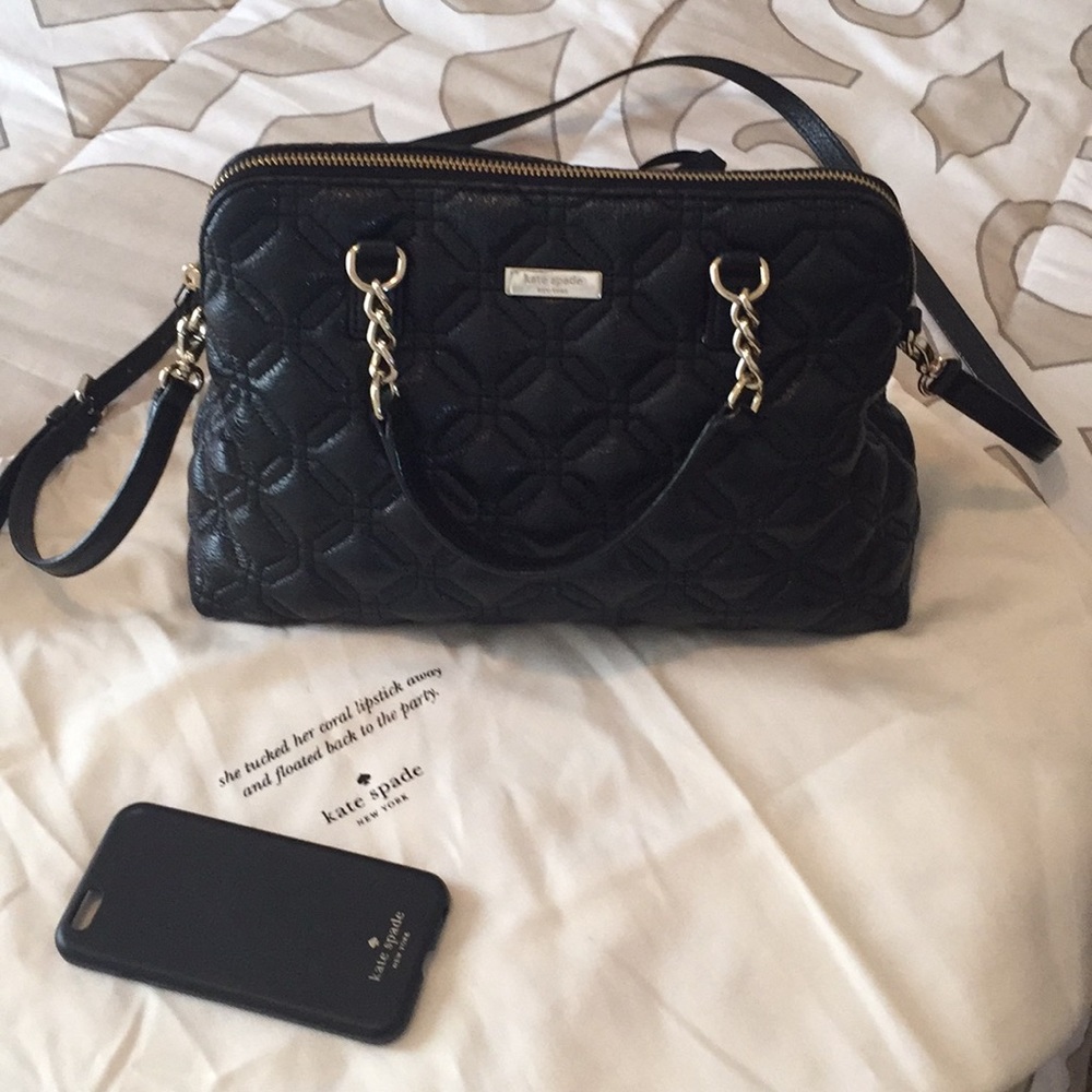 Kate Spade ♠️ quilted leather handbag. Sz medium.